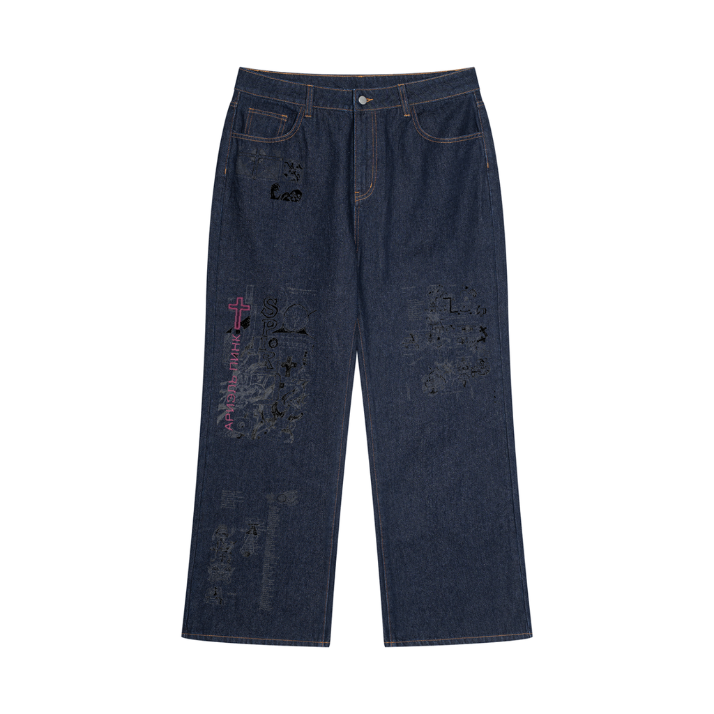 Men's Vintage Wash Denim Jeans