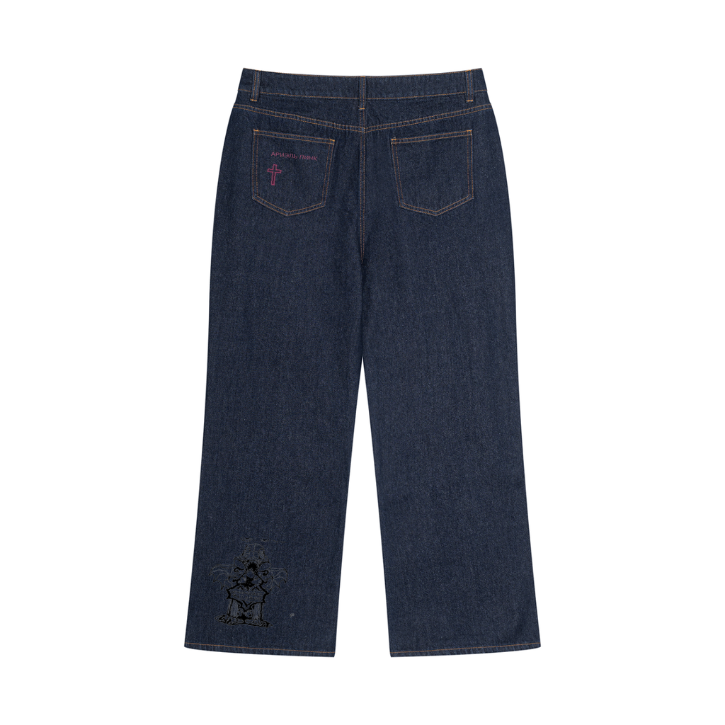 Men's Vintage Wash Denim Jeans